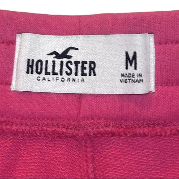 Hollister California Men's Pink Classic Terry Jogger Shorts Size M - Picture 3 of 5